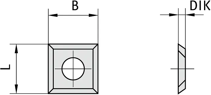 HW Wendeplatte zu WPL Zylinderkopfbohrer, 15.9x15.9x1.5mm