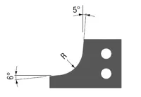 HW Profilmesser R18, zu Viertelstabfräser R12-R20