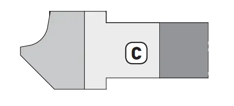 WPL Abrund- und Fasefräser R2-R5, Typ C, D=113mm, SB=16mm, BO=30mm, Z2