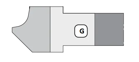 WPL Abrund- und Fasefräser R6-R10, Typ G, D=118mm, SB=24mm, BO=30mm, Z2