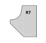 HW Radius-Fasemesser, 24x20.0x2mm, R7/Typ G