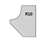 HW Radius-Fasemesser, 24x20.0x2mm, R10/Typ G