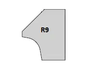 HW Radius-Fasemesser, 24x20.0x2mm, R10/Typ E