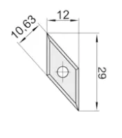 VHM Wechselmesser zu WPL Ausspitzfräser Z1, L