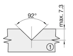 HW Wechselmesser 12x12x1,5 mm, Profil Nr. 1, HW 03