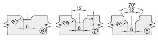 HW Wechselmesser 12x12x1,5 mm, Profil Nr. 6/7/8, HW 03