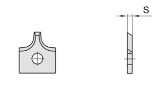 HW Abrundmesser 15x18x2mm, Gr.1, R2