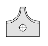 HW Abrundmesser 30x25x2mm, Gr.2, R6