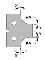 HW Pofilmesser R6 zu WPL Abrundfräser R3 - R10 (C211), 30x24.5x2mm