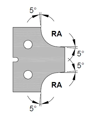HW Pofilmesser R10 zu WPL Abrundfräser R3 - R10 (C211), 30x24.5x2mm