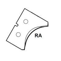 HW Profilmesser R22 zu WPL Viertelstabfräser CNC R21-R30 (C256-2130), 50x27x2mm