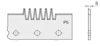 HW Profilmesser 60x30x2mm, Profil 5, zu WPL Verleimfräser "Rapido"