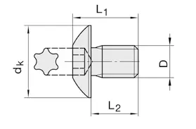 Torx Spannschraube M3.5x4.0mm, Grosskopf, T15