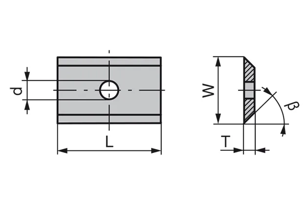 HW Wendeplatte 9x9x1.5mm, 4-seitig, 1-loch, HW02