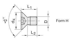 Torx Senkkopfschraube M3x5.5mm, T9