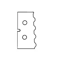 HW Profilmesser "3 Schruppschlichtkontur" zu WPL Entkernfräser (C840), 35x17x2mm