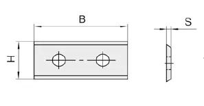 HW Wechselmesser 20x12x1.5mm, 2-seitig, HW02