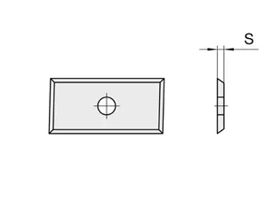 HW Wendeplatte 30x14.5x1.5mm, 4-seitig