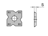 HW Profilmesser, 12x12x1.5mm, R=1mm, HW02