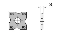 HW Profilmesser, 12x12x1.5mm, R=3mm, HW02