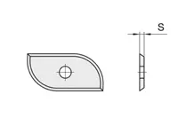 HW Hohlkehlmesser, 19.4x9x1.5mm, R5, Gr.1