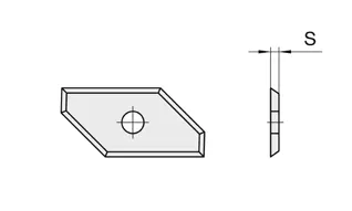 HW Fasemesser, 19.4x9x1.5mm, L=5mm, Gr.1