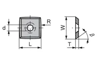 HW Vorschneider 4-schneidig R95, 30°, 15x15x2.5mm, CTOPP10