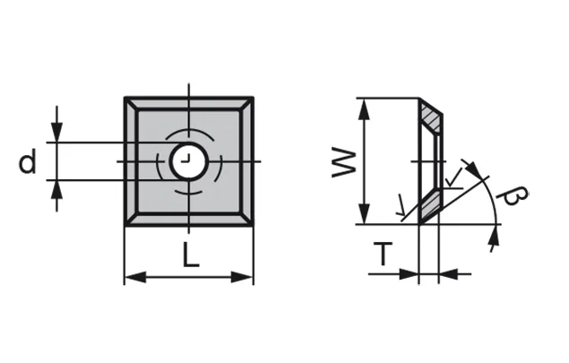 HW Vorschneider 4-schneidig, 40°, 21x21x5.5mm, CTOPP10