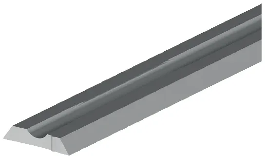 HW Mini-Wendeplatte mit Rückennut für Handhobel, 75.5x5.5x1.1mm, CTOPP10