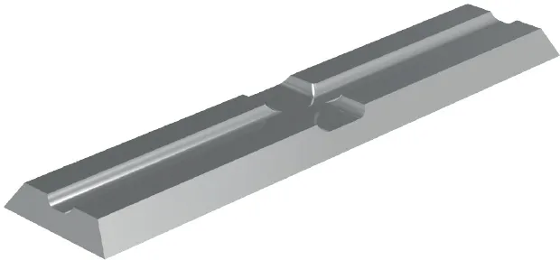 HW Mini-Wendeplatte 20x5.5x1.1mm, mit Rücken- und Quernut, KCR08