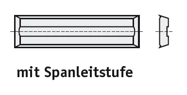 HW Wendeplatte - System VERSOFIX, 50x10x1.5mm, KCR08