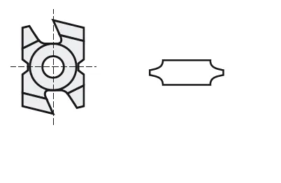 HW Wendekantenmesser MAN - System LEITZ, 15x23x7.3mm, R2, KM22/3