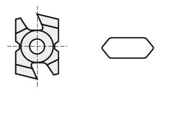 HW Wendekantenmesser MAN - System LEITZ, 15x23x8mm, 45°, KM21/0