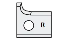 HW Radius-Wechselmesser, 14.5x14.5x2mm, R2, R