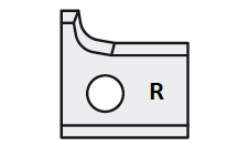HW Radius-Wechselmesser, 14.5x14.5x2mm, R2.5, R