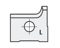 HW Radius-Wechselmesser, 15x14.5x2mm, R2.5, L