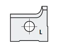 HW Radius-Wechselmesser, 15x14.5x2mm, R2.5, L