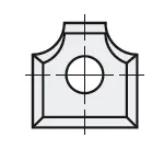 HW Doppel - Radius - Wendeplatte, 12x12x1.5mm, R1