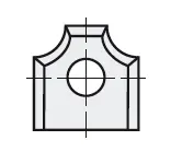 HW Doppel - Radius - Wendeplatte, 12x13x2mm, R2