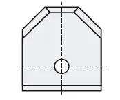 HW Doppel - Radius - Wendeplatte, 16x17.5x2mm, 45°