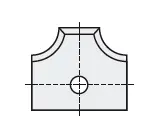 HW Doppel - Radius - Wendeplatte, 16x17.5x2mm, R4