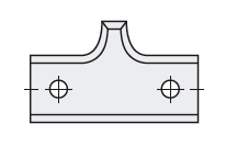 HW Doppel - Radius - Wendeplatte, 24x20x2mm, R9