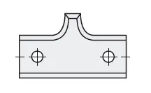 HW Doppel - Radius - Wendeplatte, 24x20x2mm, R10