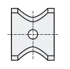 HW Doppel - Radius - Wendeplatte, 13x16x2mm, R3
