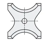 HW Doppel - Radius - Wendeplatte, 26x24x2mm, R9