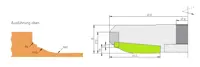 HW Profilmesser zu Abplattfräser R20/R40, 59x12x1.5mm, oben