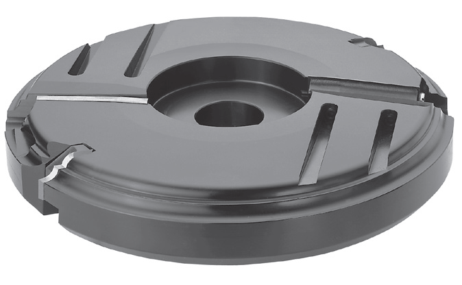 WPL Abplattfräser R6 / 3°, D=200mm, SB=35mm, PT=65mm, BO=30(-50)mm, Z2+2, unten, Aluminium