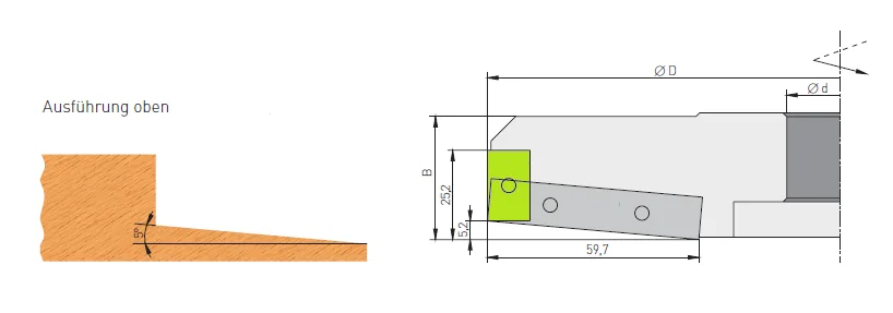 HW Profilmesser zu Abplattfräser, 20x12x1.5mm