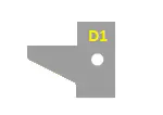 HW Profilmesser zu Konterprofilfräser D1, 25x29.8x2mm