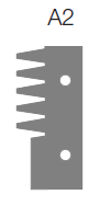 HW Profilmesser zu Verleimfräser, 50x22.5x2mm, "Trapez" Profil A2